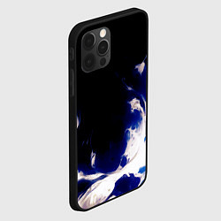 Чехол для iPhone 12 Pro Синее пламя, цвет: 3D-черный — фото 2