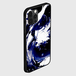 Чехол для iPhone 12 Pro Чёрно-фиолетовый абстракция волна, цвет: 3D-черный — фото 2