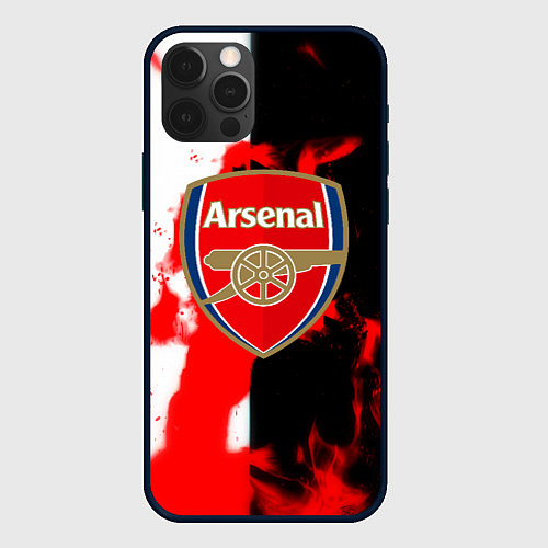 Чехол iPhone 12 Pro Арсенал огонь / 3D-Черный – фото 1