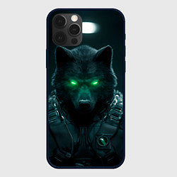 Чехол iPhone 12 Pro Киберпанк волк в броне