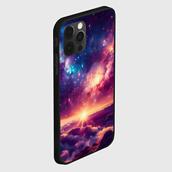 Чехол для iPhone 12 Pro Фантастический космос вид с планеты, цвет: 3D-черный — фото 2