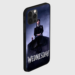 Чехол для iPhone 12 Pro Уэнсдей и вещь на могиле Wednesday, цвет: 3D-черный — фото 2