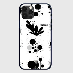 Чехол iPhone 12 Pro Растительный паттерн и кляксы - Милан