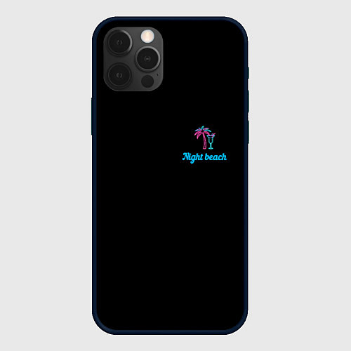 Чехол iPhone 12 Pro Night beach / 3D-Черный – фото 1