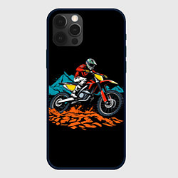 Чехол iPhone 12 Pro Motocross and mountains