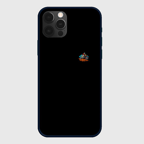 Чехол iPhone 12 Pro Motocross mountains / 3D-Черный – фото 1