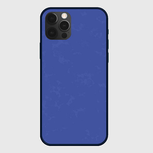 Чехол iPhone 12 Pro Ярко синий с текстурой / 3D-Черный – фото 1