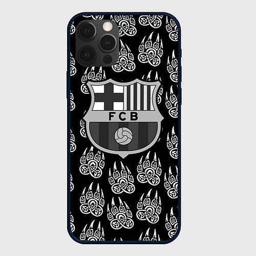 Чехол iPhone 12 Pro Barcelona лапы лес / 3D-Черный – фото 1