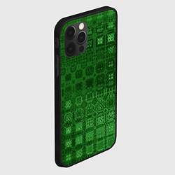 Чехол для iPhone 12 Pro Текстура изумрудное мерцание, цвет: 3D-черный — фото 2