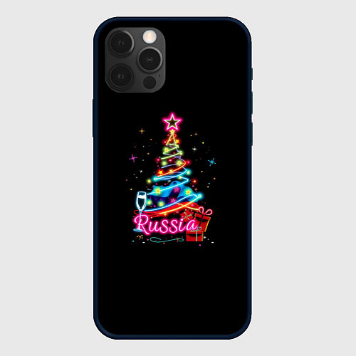 Чехол iPhone 12 Pro Christmas tree gifts / 3D-Черный – фото 1