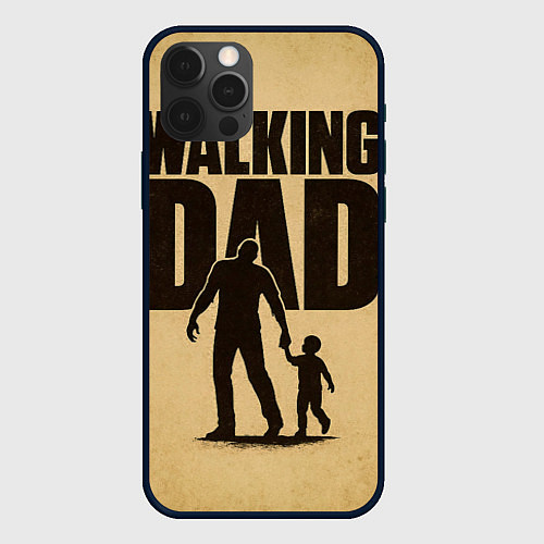 Чехол iPhone 12 Pro The walking dad - каламбур / 3D-Черный – фото 1