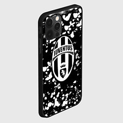 Чехол для iPhone 12 Pro Ювентус белые краски текстура, цвет: 3D-черный — фото 2