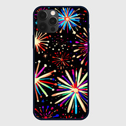 Чехол для iPhone 12 Pro Абстракция с салютами, цвет: 3D-черный