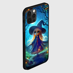 Чехол для iPhone 12 Pro Ведьмочка-малютка в ночь на хэллоуин, цвет: 3D-черный — фото 2