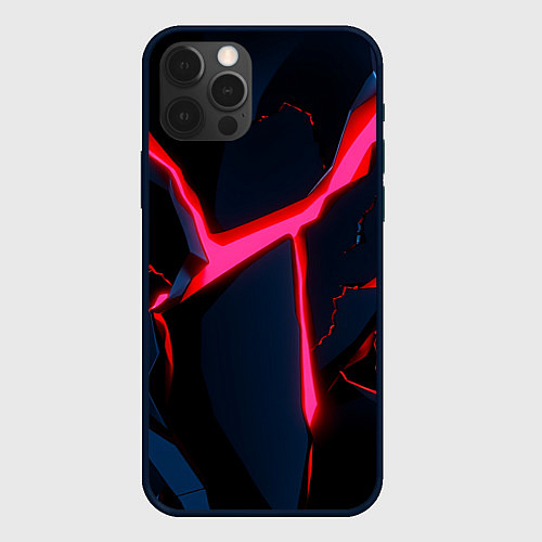 Чехол iPhone 12 Pro Neon glow / 3D-Черный – фото 1