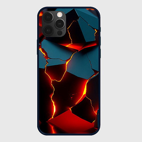 Чехол iPhone 12 Pro Orange glow / 3D-Черный – фото 1