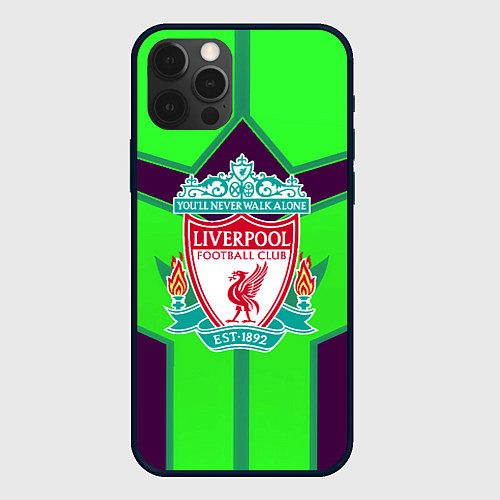 Чехол iPhone 12 Pro Liverpool геометрия текстура спорт / 3D-Черный – фото 1