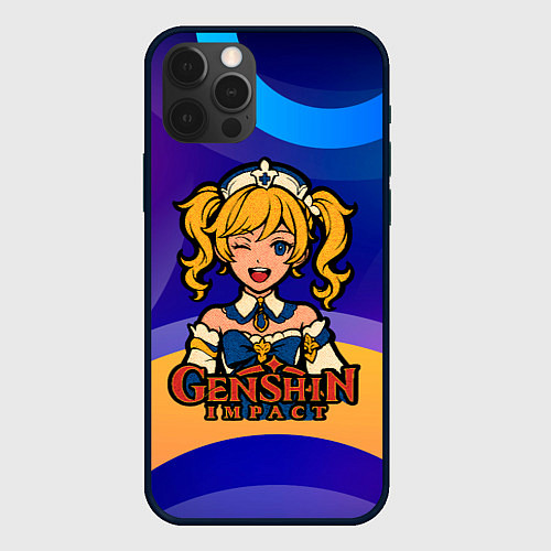 Чехол iPhone 12 Pro Genshin Impact Барбара / 3D-Черный – фото 1