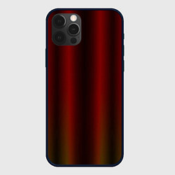 Чехол для iPhone 12 Pro Neon red orange lines, цвет: 3D-черный