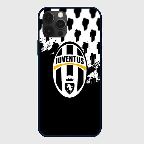 Чехол iPhone 12 Pro Juventus logo краски / 3D-Черный – фото 1
