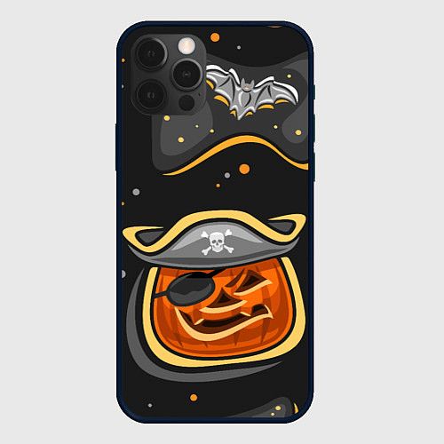 Чехол iPhone 12 Pro Пиратский хэллоуин / 3D-Черный – фото 1