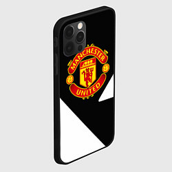 Чехол для iPhone 12 Pro Манчестер Юнайтед полосы, цвет: 3D-черный — фото 2