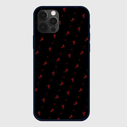 Чехол iPhone 12 Pro Красный конь паттерн