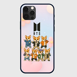 Чехол для iPhone 12 Pro Корги BTS, цвет: 3D-черный