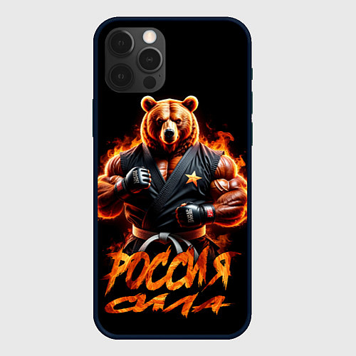 Чехол iPhone 12 Pro Россия сила / 3D-Черный – фото 1