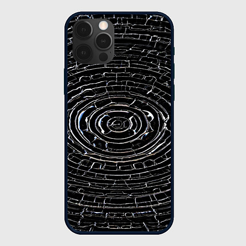 Чехол iPhone 12 Pro Блеск обсидиана / 3D-Черный – фото 1