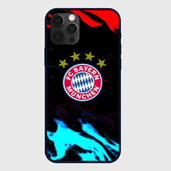Чехол для iPhone 12 Pro Бавария Мюнхен неоновый огонь, цвет: 3D-черный