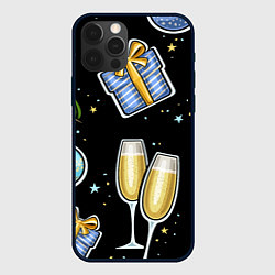 Чехол для iPhone 12 Pro Новогодний вайб, цвет: 3D-черный