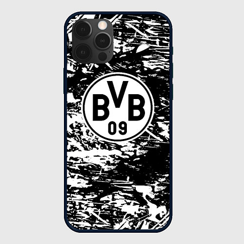 Чехол iPhone 12 Pro Боруссиа белые краски / 3D-Черный – фото 1