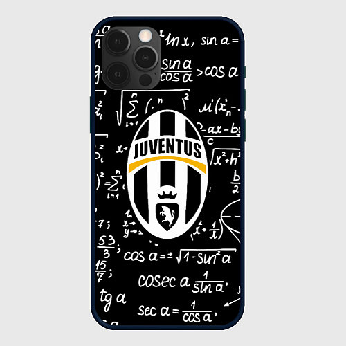Чехол iPhone 12 Pro Ювентус физика символы / 3D-Черный – фото 1