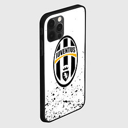 Чехол для iPhone 12 Pro Juventus краски текстура всплеск, цвет: 3D-черный — фото 2