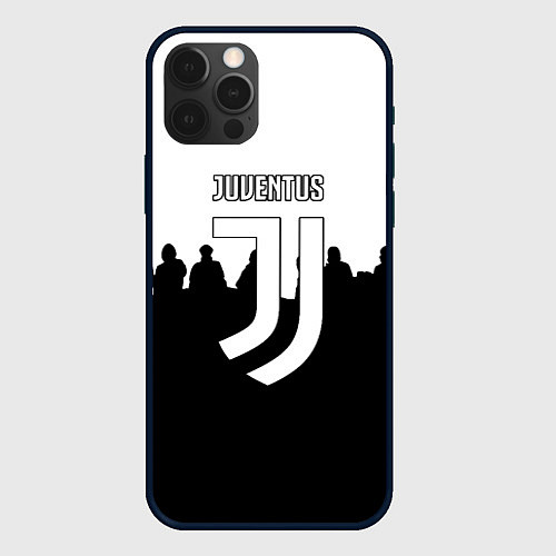 Чехол iPhone 12 Pro Ювентус команды / 3D-Черный – фото 1
