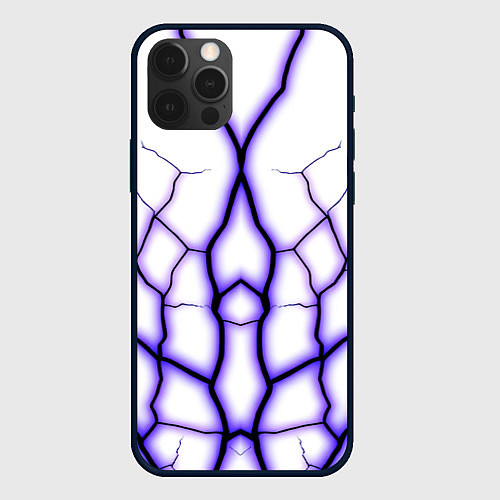 Чехол iPhone 12 Pro Color white purple / 3D-Черный – фото 1