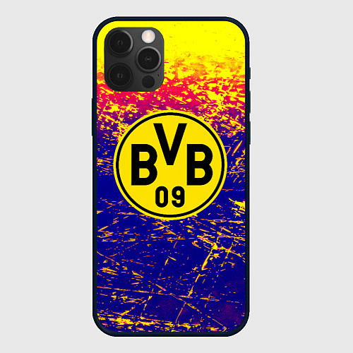 Чехол iPhone 12 Pro Borussia краски / 3D-Черный – фото 1