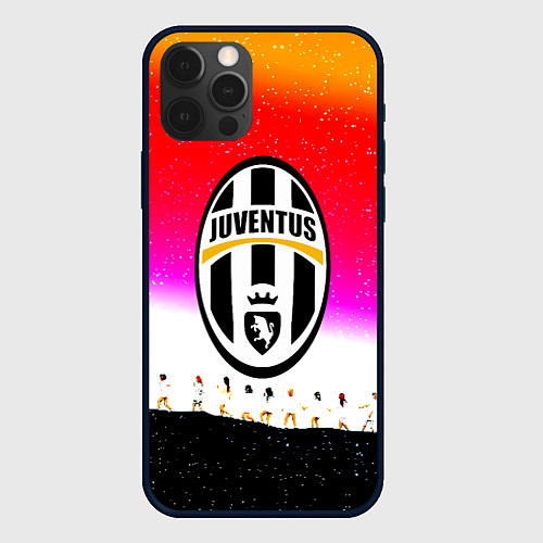 Чехол iPhone 12 Pro Ювентус спорт люди / 3D-Черный – фото 1