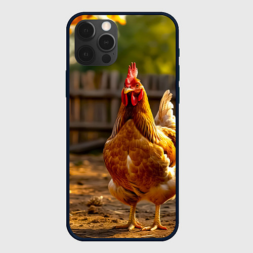 Чехол iPhone 12 Pro Золотой хранитель двора / 3D-Черный – фото 1