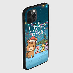 Чехол для iPhone 12 Pro Новогодняя лошадка 2026 год, цвет: 3D-черный — фото 2
