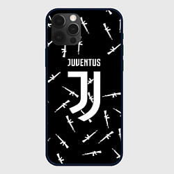 Чехол для iPhone 12 Pro Ювентус армейский стиль, цвет: 3D-черный
