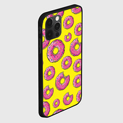 Чехол для iPhone 12 Pro Пончики Гомера, цвет: 3D-черный — фото 2