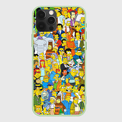 Чехол для iPhone 12 Pro Simpsons Stories, цвет: 3D-салатовый