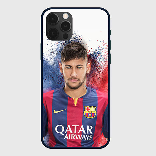 Чехол iPhone 12 Pro Neymar FCB / 3D-Черный – фото 1