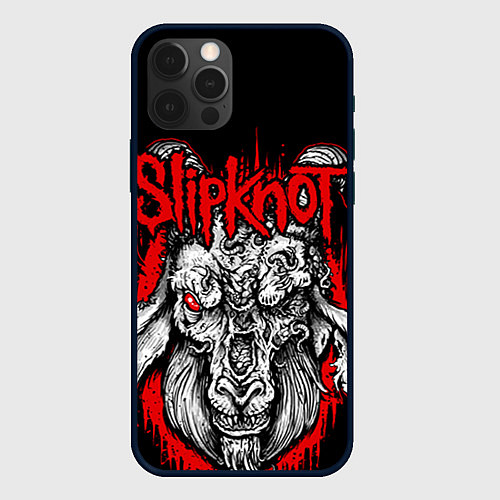 Чехол iPhone 12 Pro Slipknot / 3D-Черный – фото 1