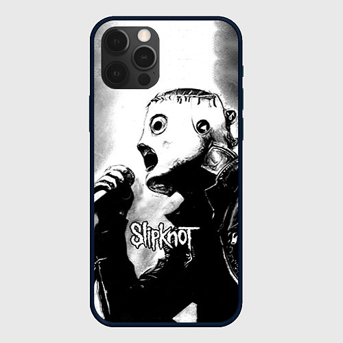 Чехол iPhone 12 Pro Slipknot / 3D-Черный – фото 1