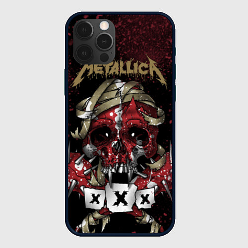 Чехол iPhone 12 Pro Metallica: XXX / 3D-Черный – фото 1