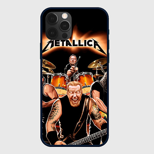 Чехол iPhone 12 Pro Metallica Band / 3D-Черный – фото 1