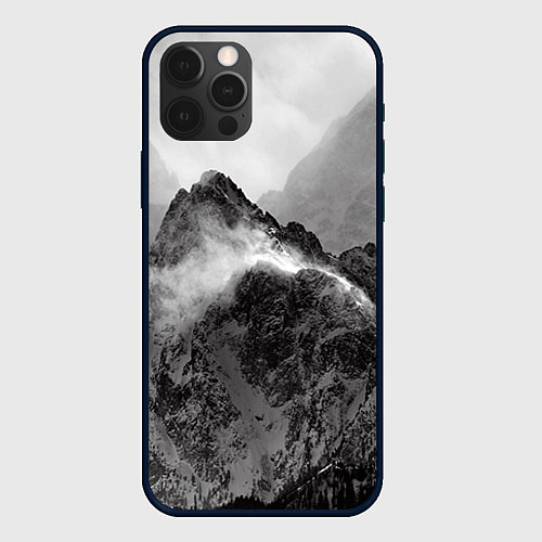 Чехол iPhone 12 Pro Горы / 3D-Черный – фото 1